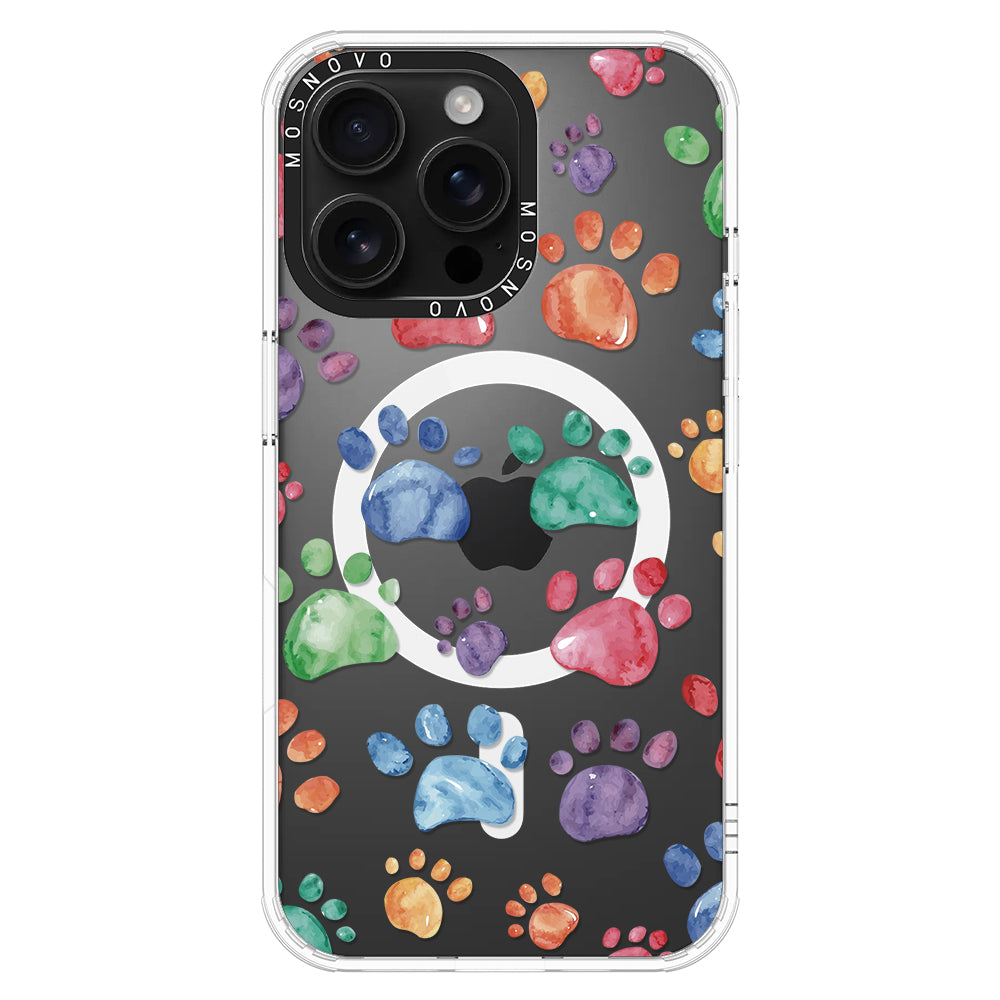 Colorful Paw Phone Case - iPhone 16 Pro Max Case - MOSNOVO