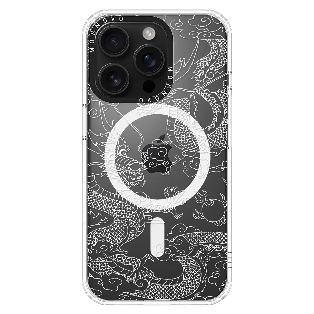 White Dragon Phone Case - iPhone 16 Pro Case - MOSNOVO