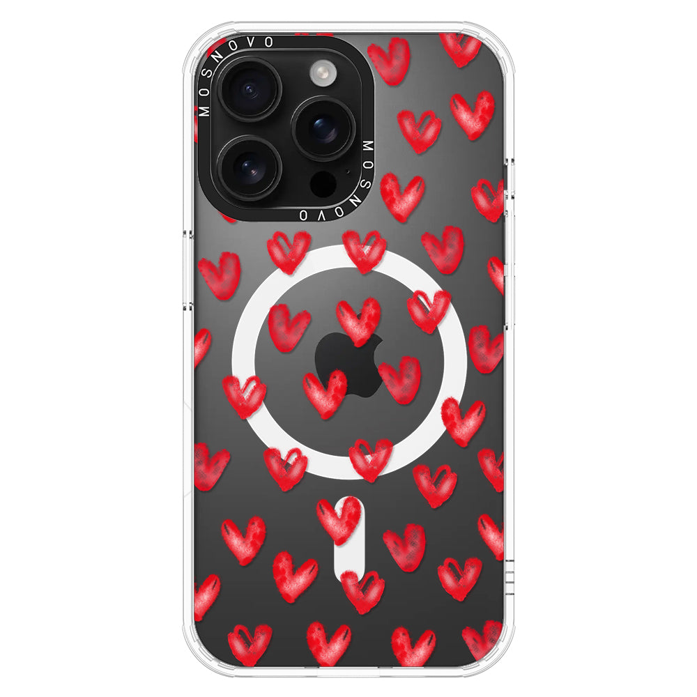 Cute Little Hearts Phone Case - iPhone 16 Pro Max Case - MOSNOVO