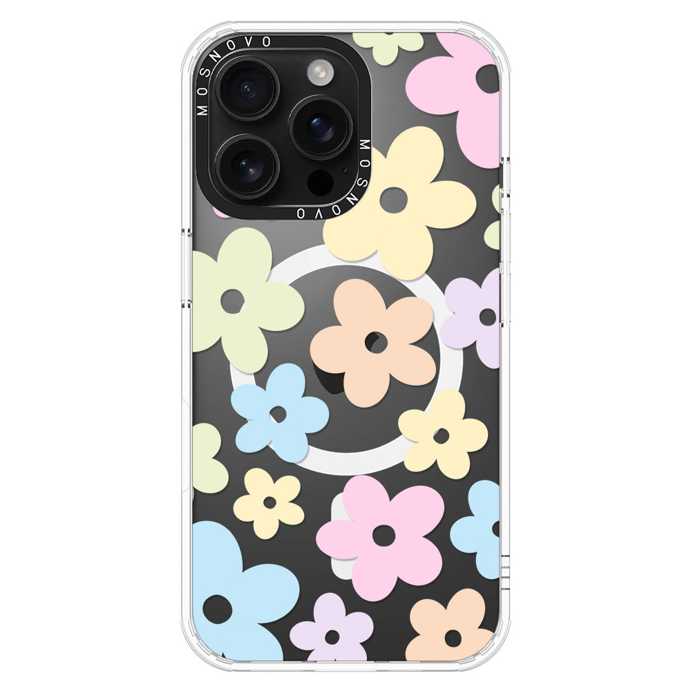 Pastel Flower Phone Case - iPhone 16 Pro Max Case - MOSNOVO