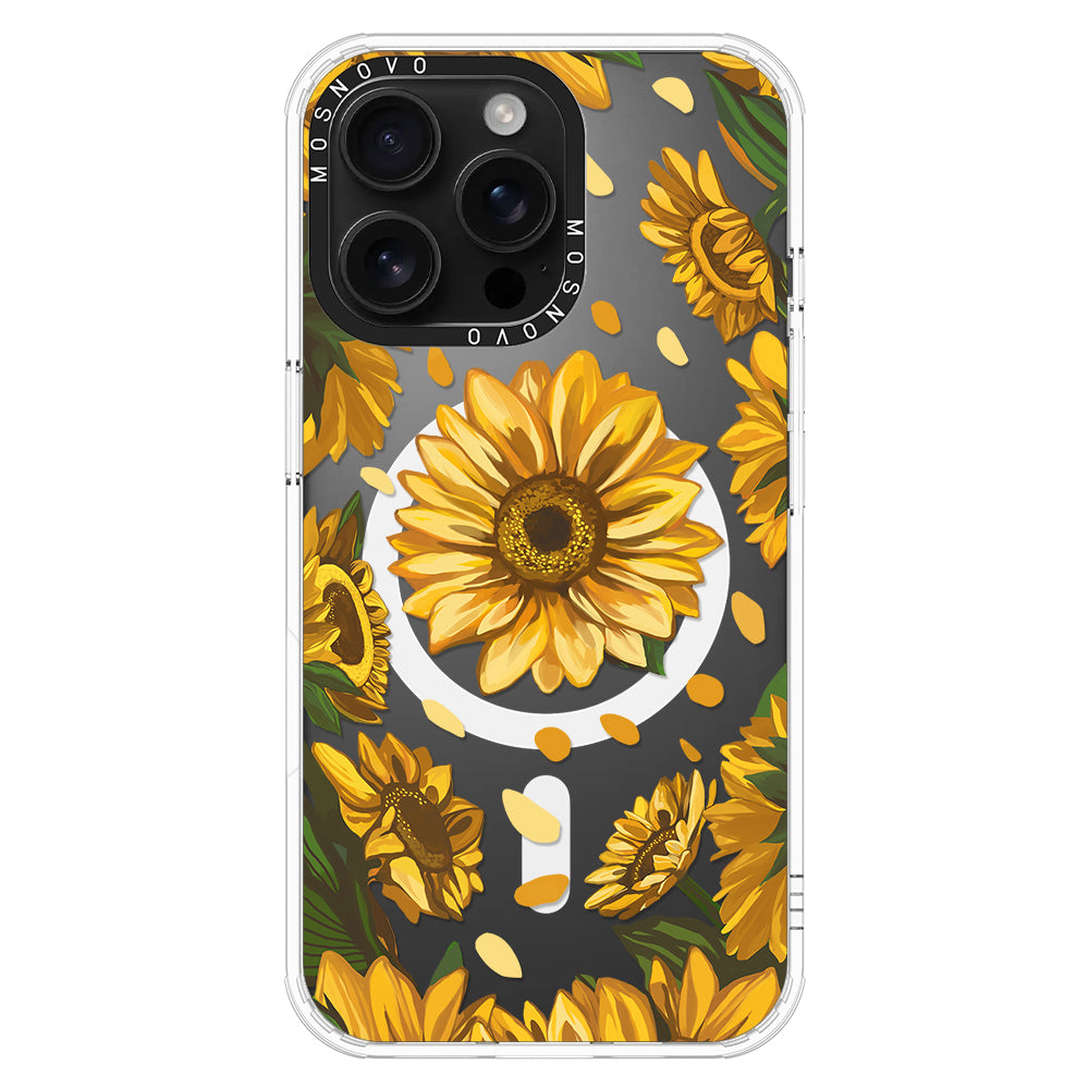 Sunflower Garden Phone Case - iPhone 16 Pro Max Case - MOSNOVO