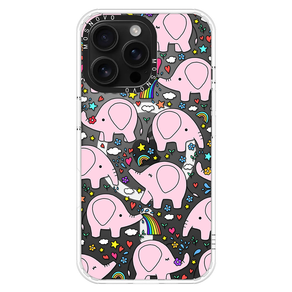 Pink Elephant Phone Case - iPhone 16 Pro Max Case - MOSNOVO