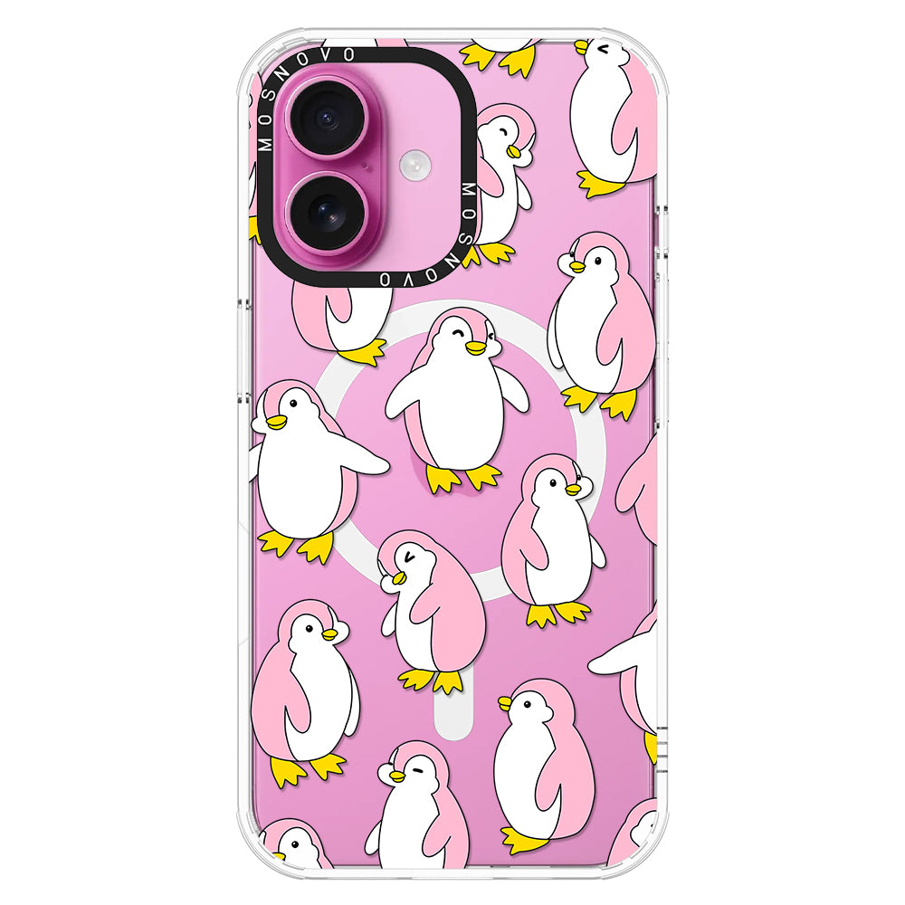 Pink Penguins Phone Case - iPhone 16 Case - MOSNOVO