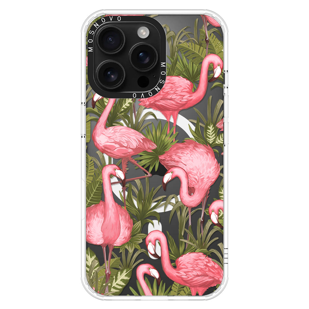 Jungle Flamingo Phone Case - iPhone 16 Pro Max Case - MOSNOVO