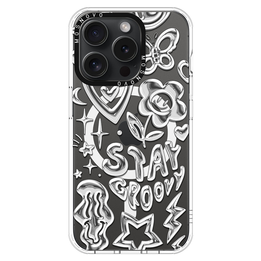 Silver Chrome Art (Flat Print) Phone Case - iPhone 15 Pro Case