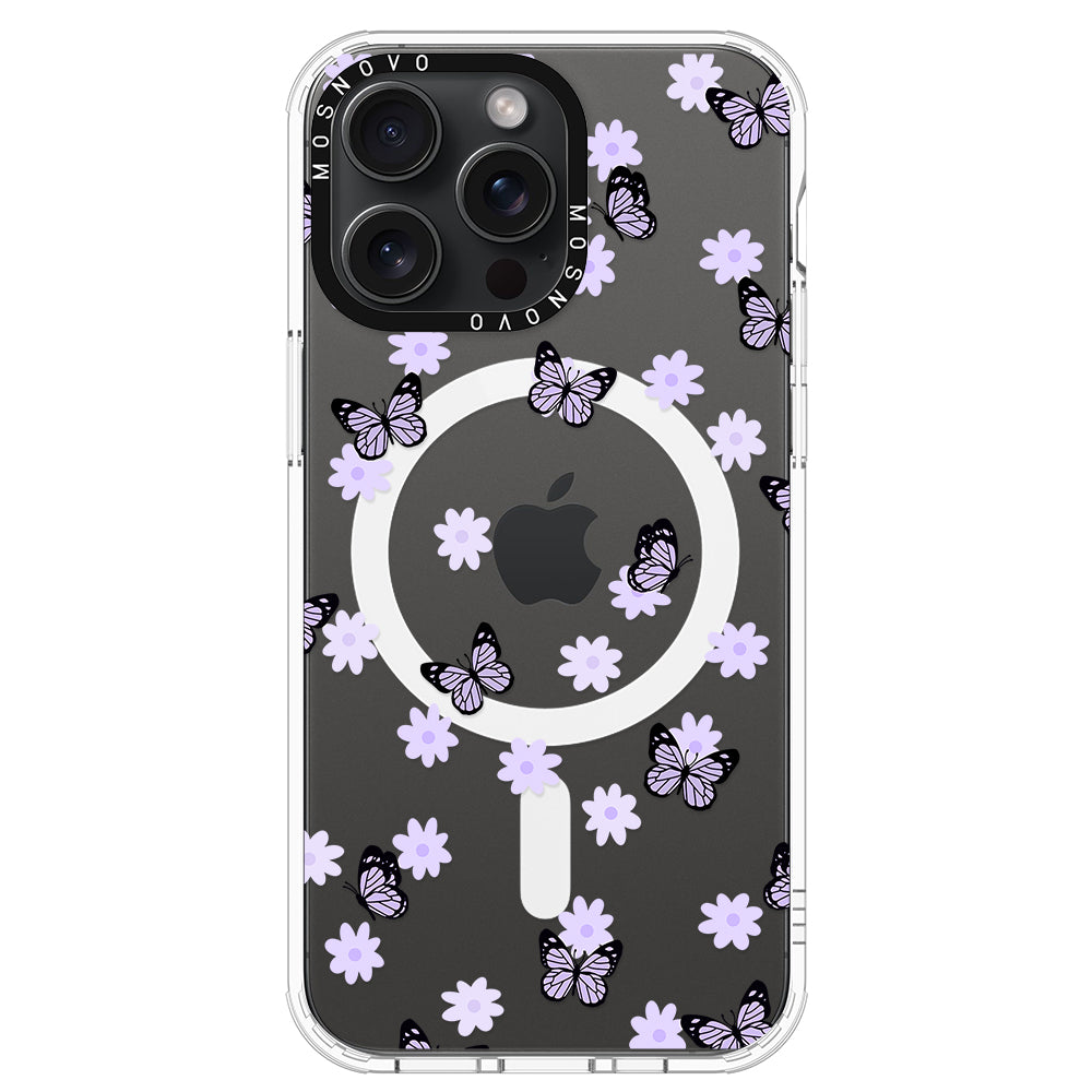 Lilac Butterfly Phone Case - iPhone 15 Pro Max Case