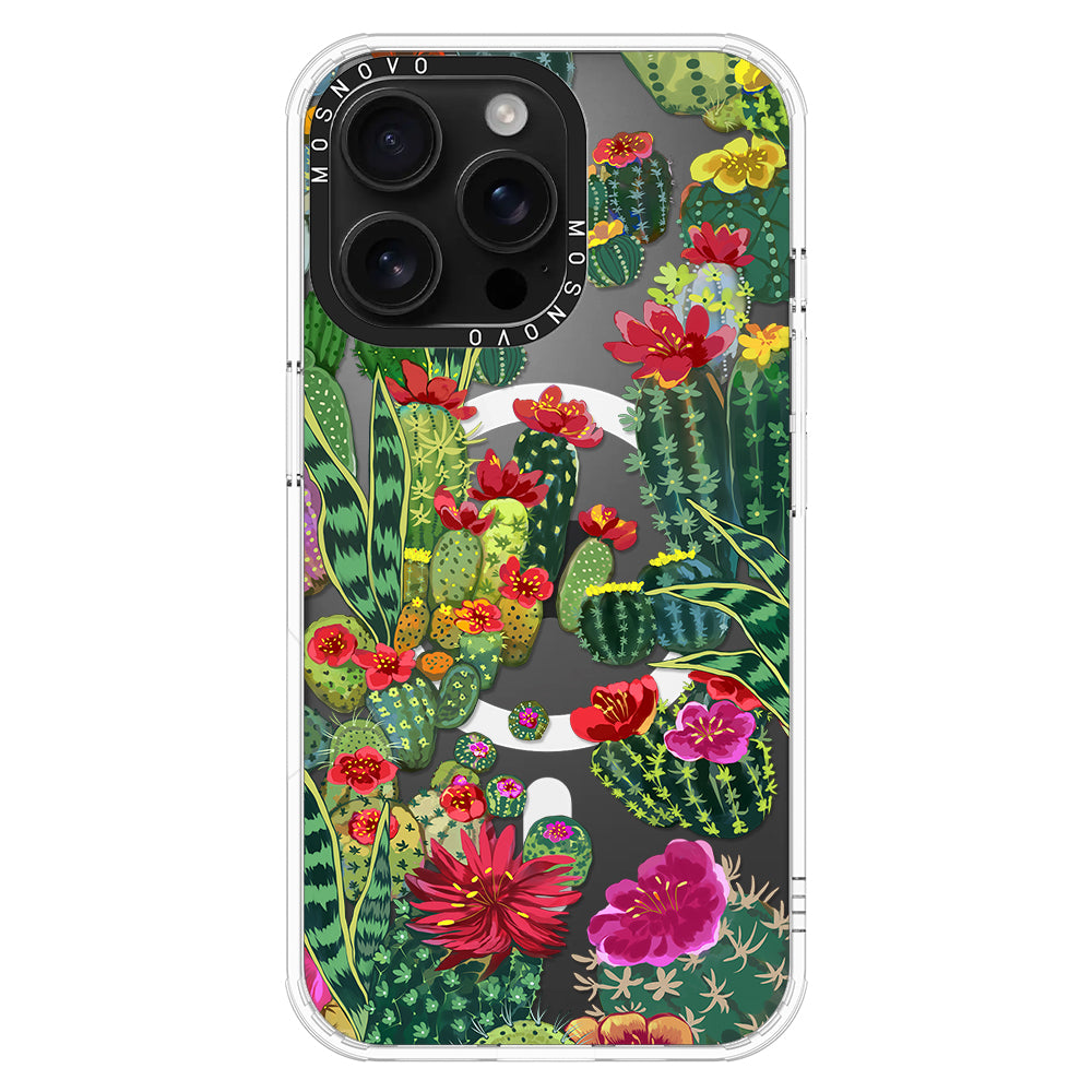 Cactus Garden Phone Case - iPhone 16 Pro Max Case - MOSNOVO