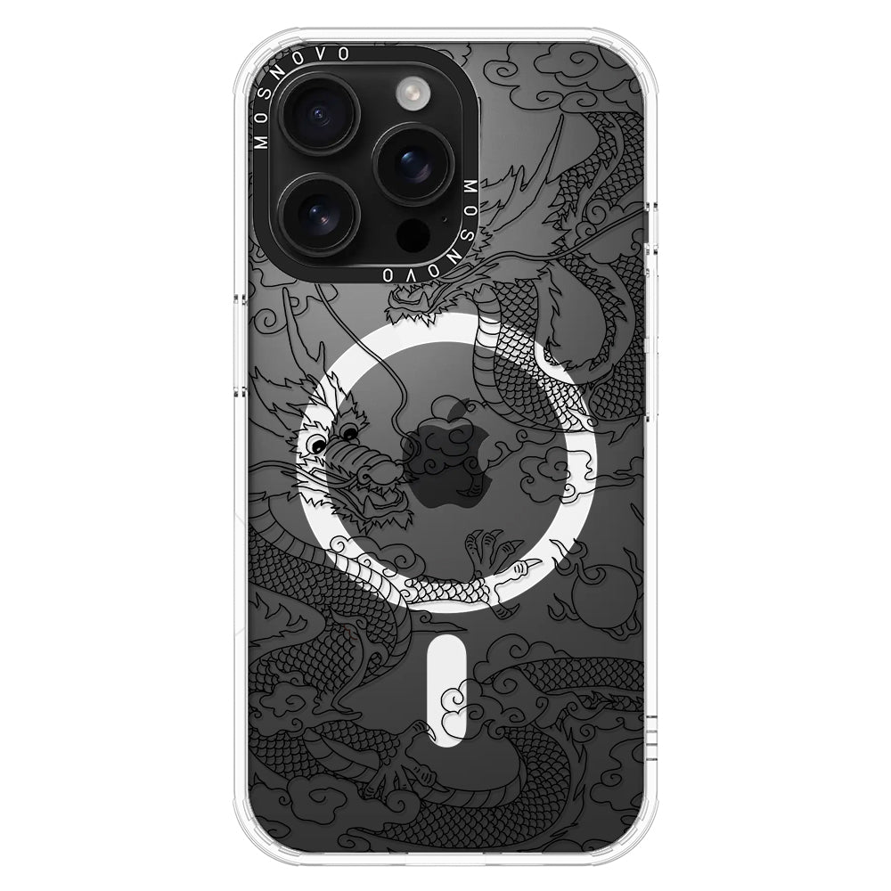 Black Dragon Phone Case - iPhone 16 Pro Max Case - MOSNOVO