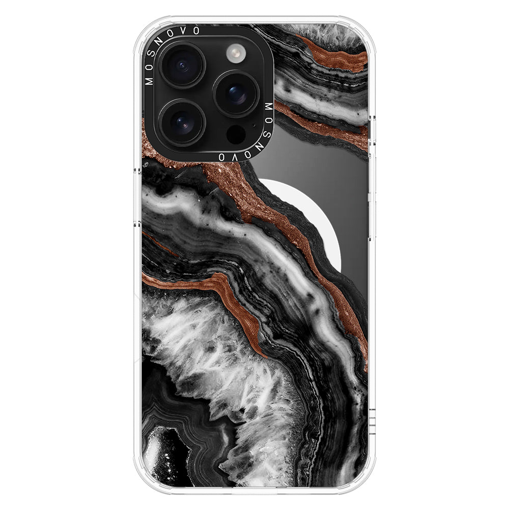 Black Agate Phone Case - iPhone 16 Pro Max Case - MOSNOVO