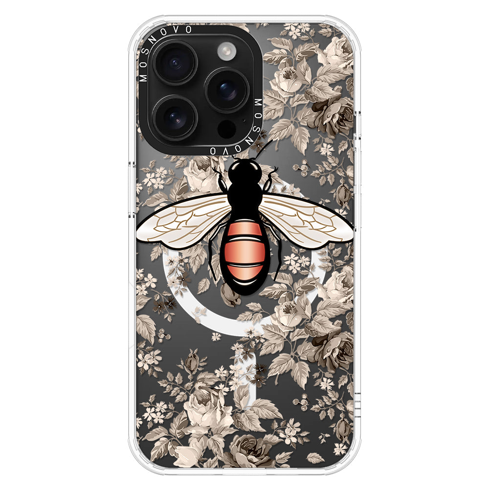 Vintage Bee Phone Case - iPhone 16 Pro Max Case - MOSNOVO