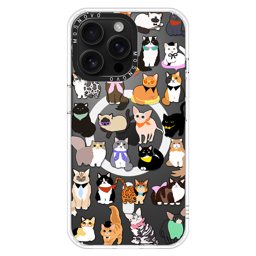 Cute Cat Phone Case - iPhone 16 Pro Max Case - MOSNOVO