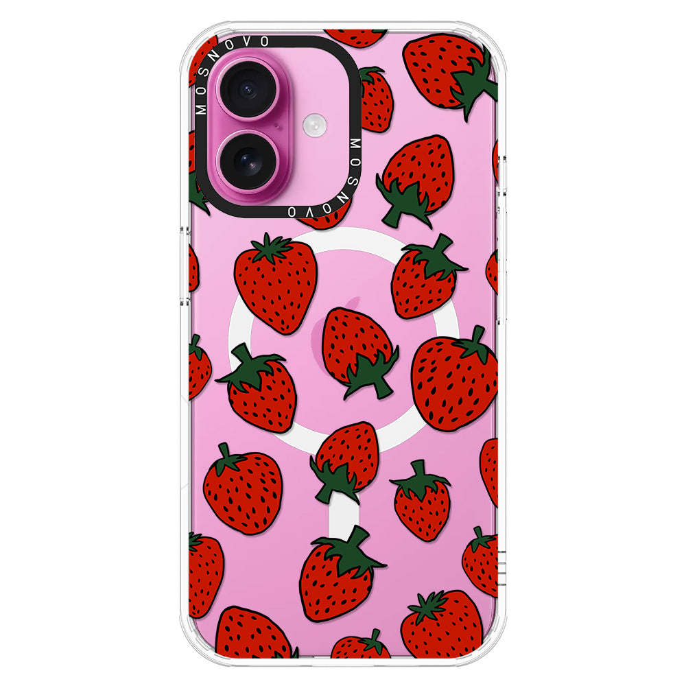 Red Strawberry Phone Case - iPhone 16 Case - MOSNOVO