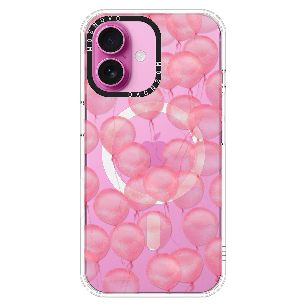 Pink Ballons Phone Case - iPhone 16 Plus Case - MOSNOVO