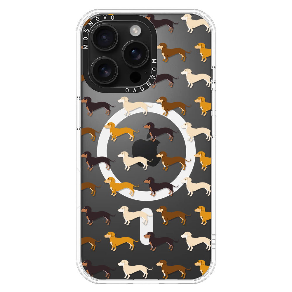 Cute Dachshund Phone Case - iPhone 16 Pro Max Case - MOSNOVO