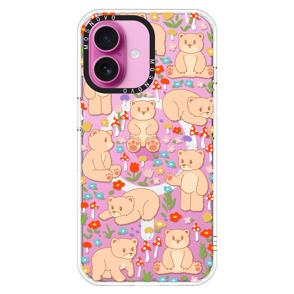 Cute Bear Phone Case - iPhone 16 Plus Case - MOSNOVO