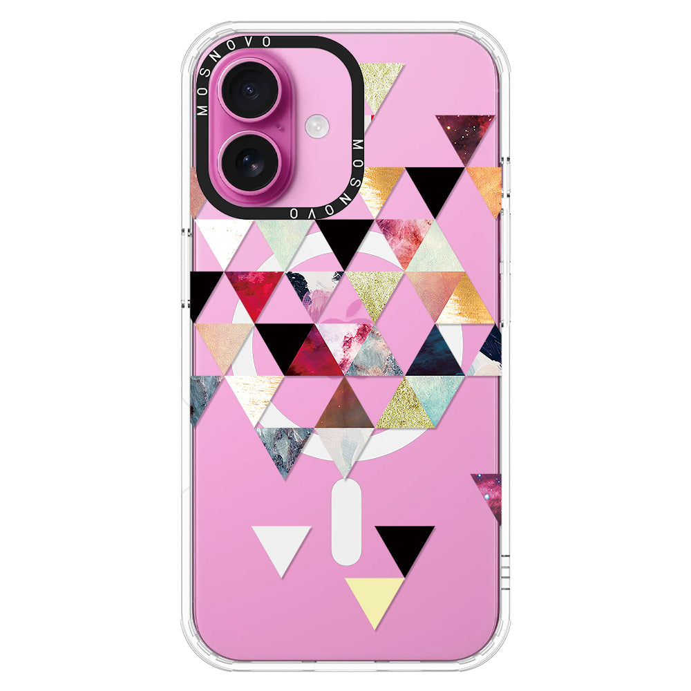 Triangles Stone Marble Phone Case - iPhone 16 Case - MOSNOVO