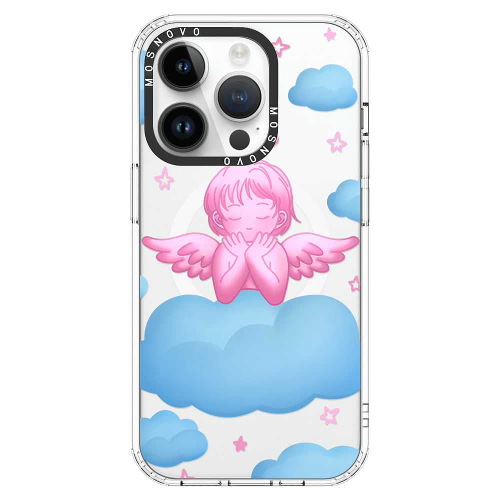 Pink Serenity Angel Phone Case - iPhone 14 Pro Case