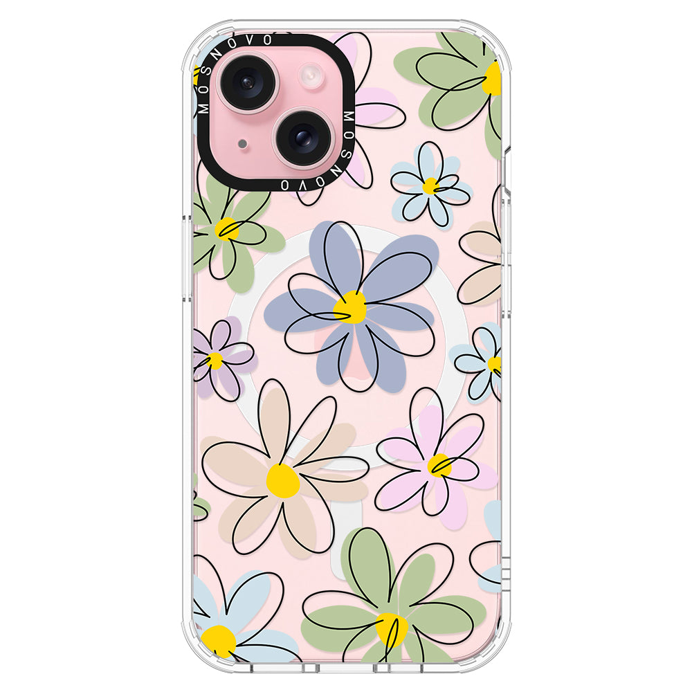 Linear Blooms Phone Case - iPhone 15 Plus Case