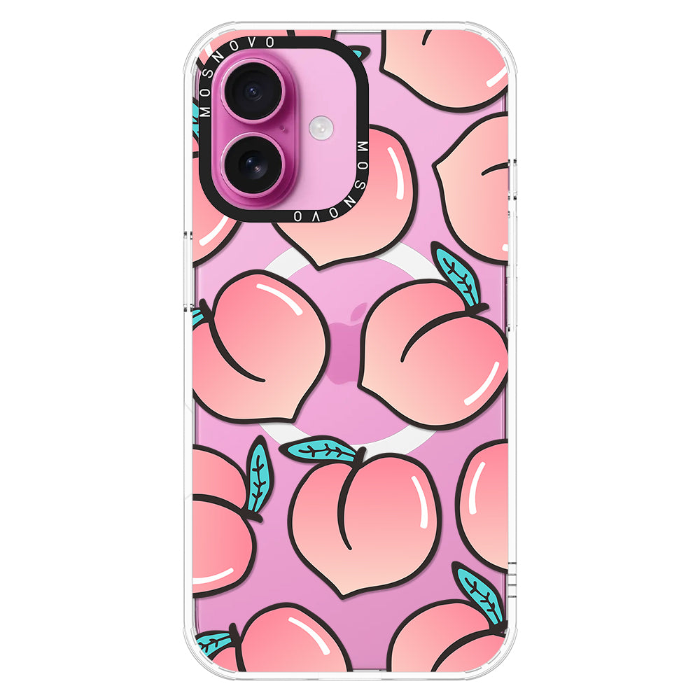 Cute Peach Phone Case - iPhone 16 Case - MOSNOVO