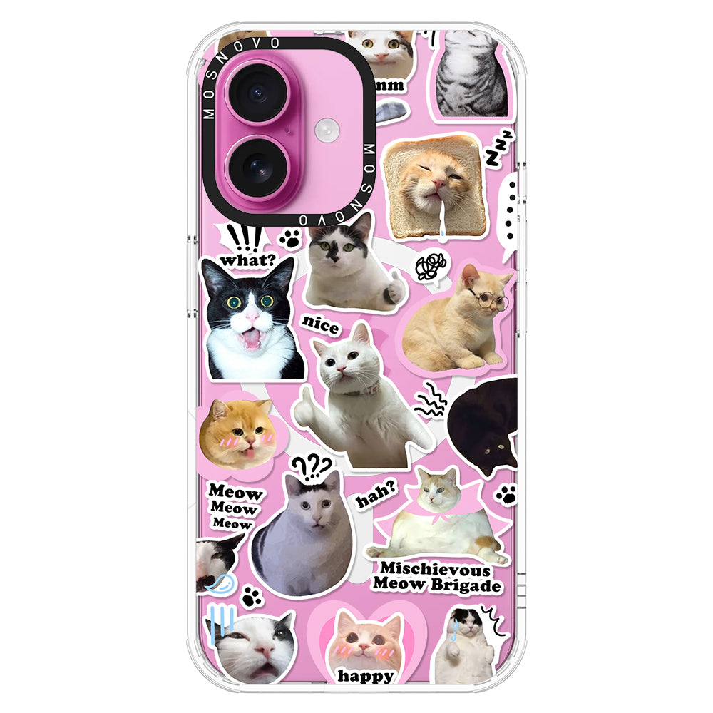 The Cat Brigade Phone Case - iPhone 16 Plus Case Clear With Magsafe