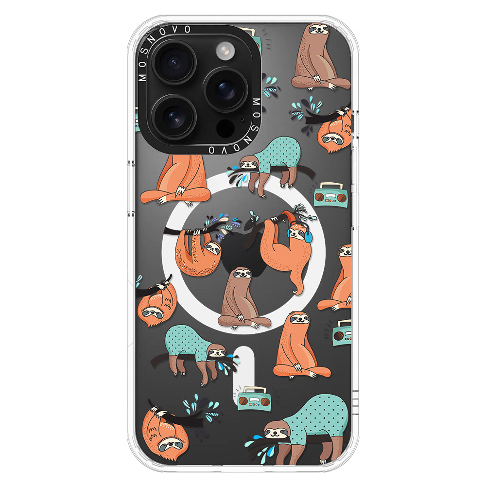 Musical Sloth Phone Case - iPhone 16 Pro Max Case - MOSNOVO