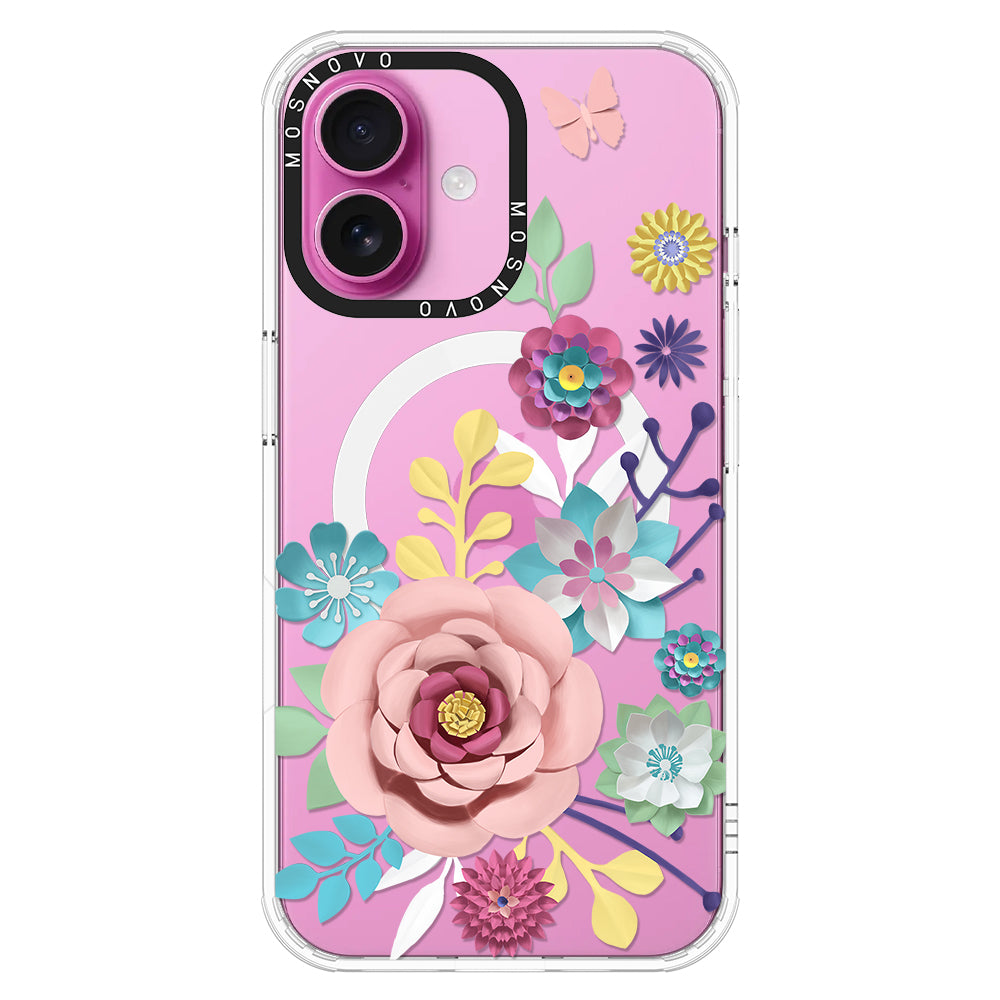 3D Floral Phone Case - iPhone 16 Plus Case - MOSNOVO