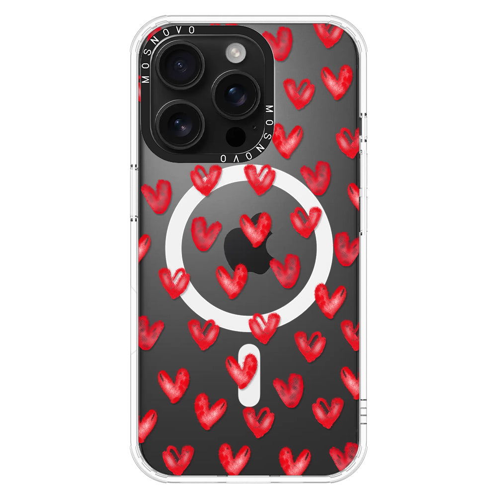 Cute Little Hearts Phone Case - iPhone 16 Pro Case - MOSNOVO