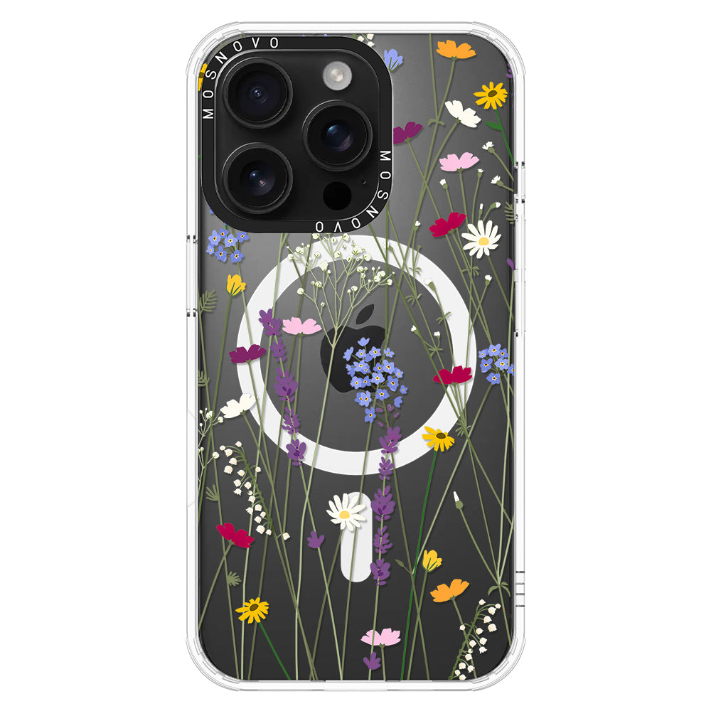 Floral Garden Lavender Daisy Flower Phone Case - iPhone 16 Pro Case - MOSNOVO