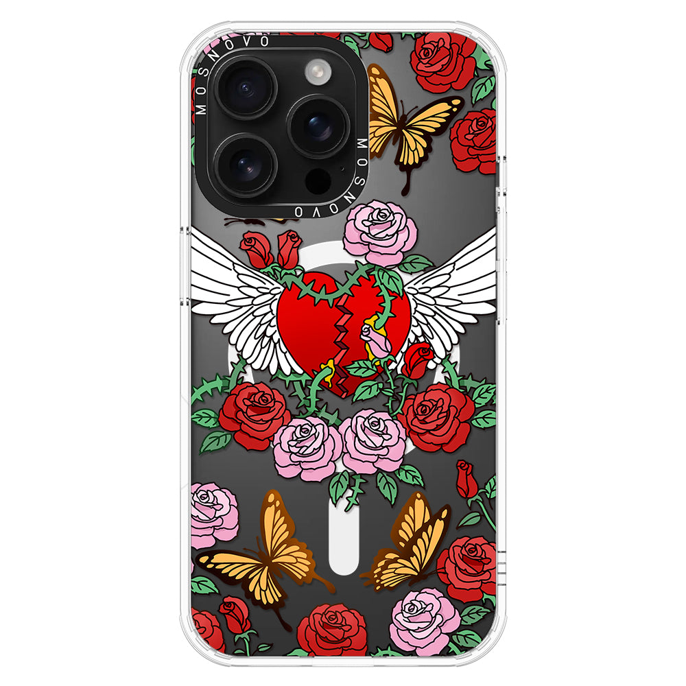 Wing Heart Phone Case - iPhone 16 Pro Max Case - MOSNOVO