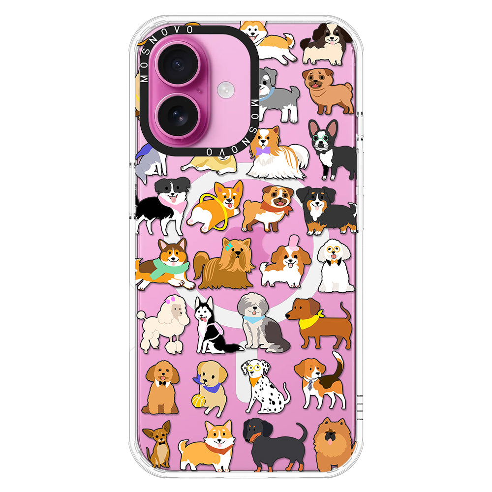 Cute Puppy Phone Case - iPhone 16 Plus Case - MOSNOVO