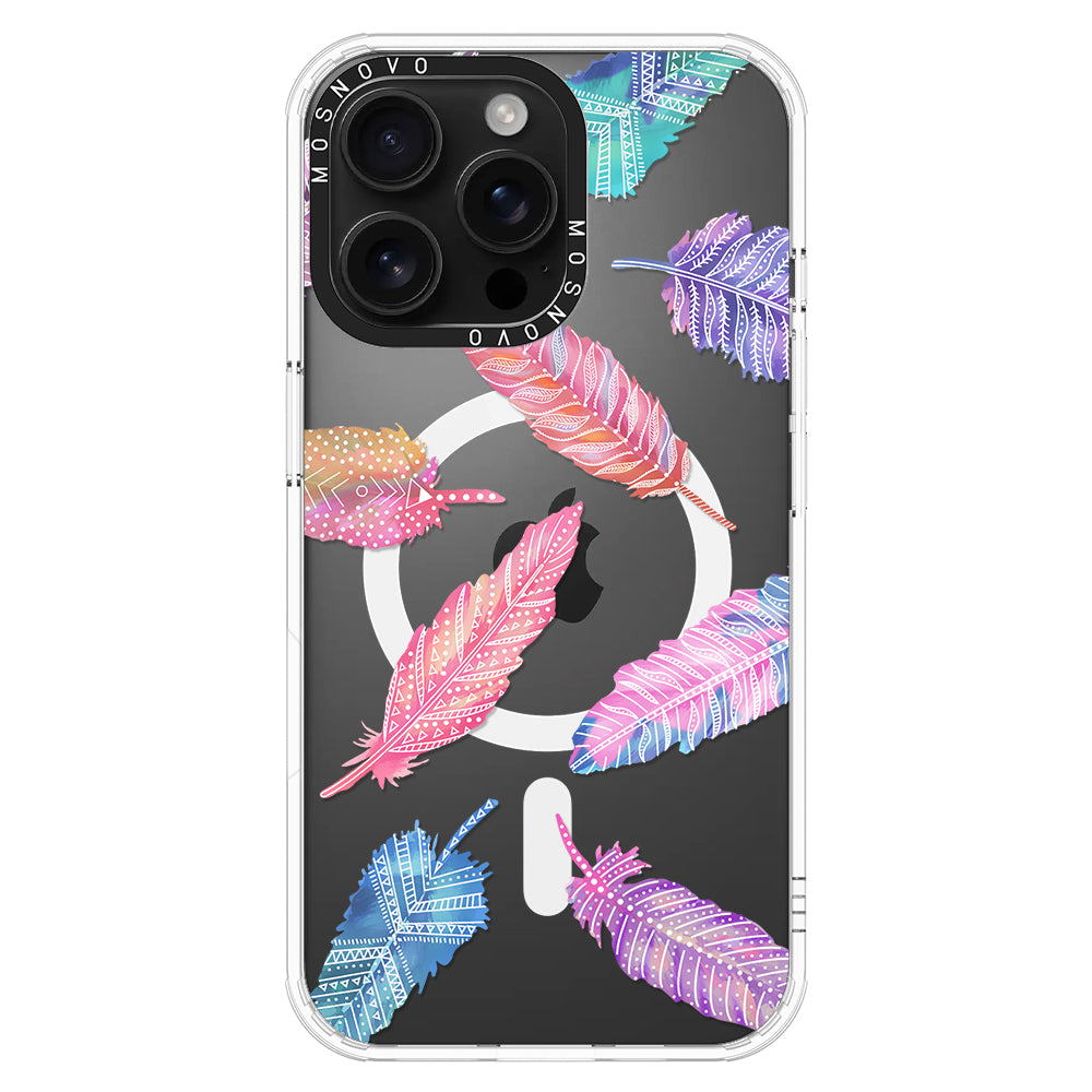 Tribal Feathers Phone Case - iPhone 16 Pro Max Case - MOSNOVO