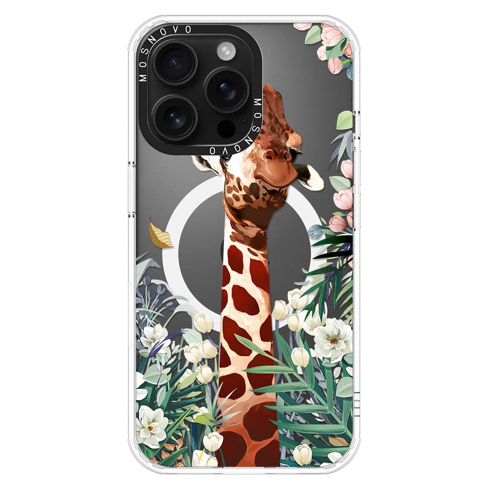 Giraffe In The Garden Phone Case - iPhone 16 Pro Max Case - MOSNOVO