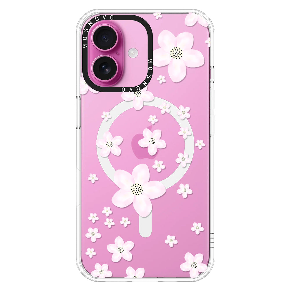 Pink Cherry Blossom Phone Case - iPhone 16 Case - MOSNOVO