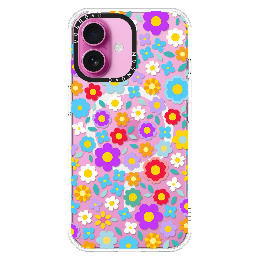 Retro Flower Phone Case - iPhone 16 Case - MOSNOVO