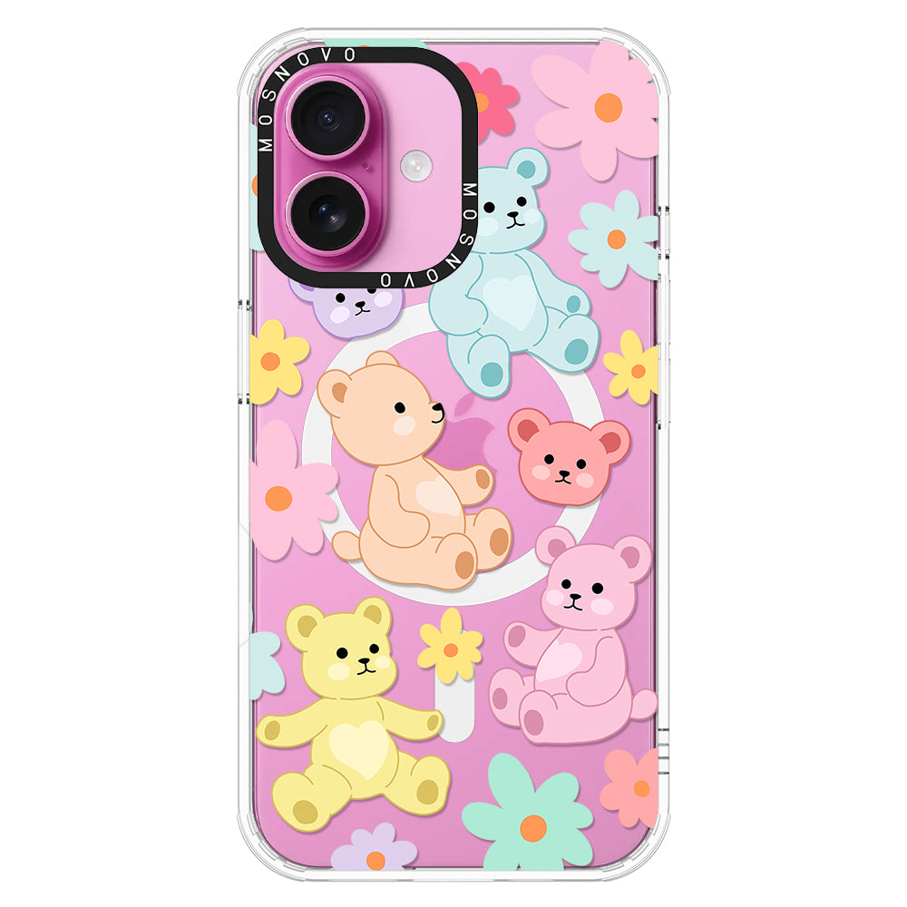 Cute Teddy Bear Phone Case - iPhone 16 Case - MOSNOVO