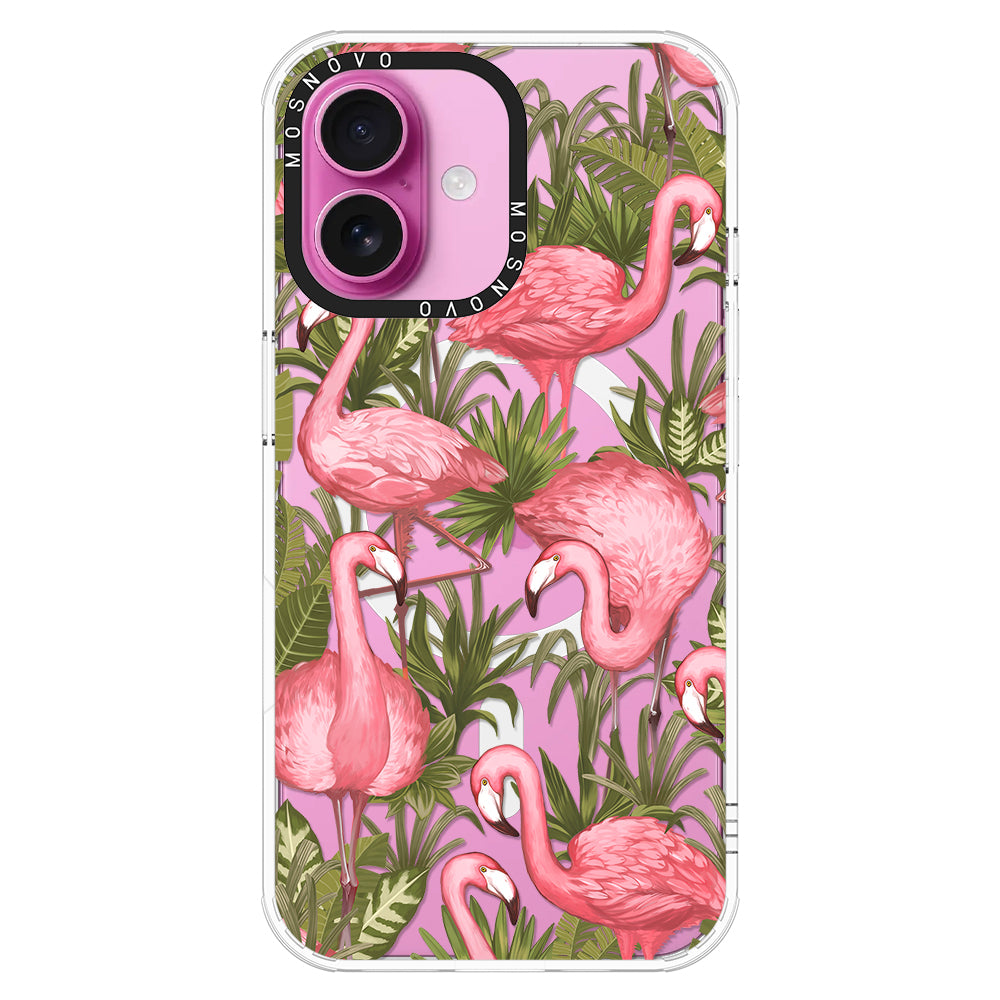 Jungle Flamingo Phone Case - iPhone 16 Plus Case - MOSNOVO