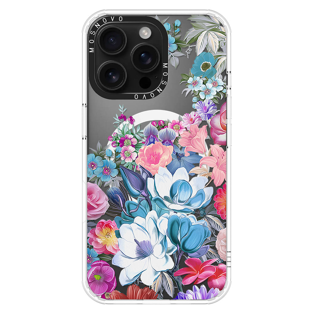 Magnolia Flower Phone Case - iPhone 16 Pro Max Case - MOSNOVO