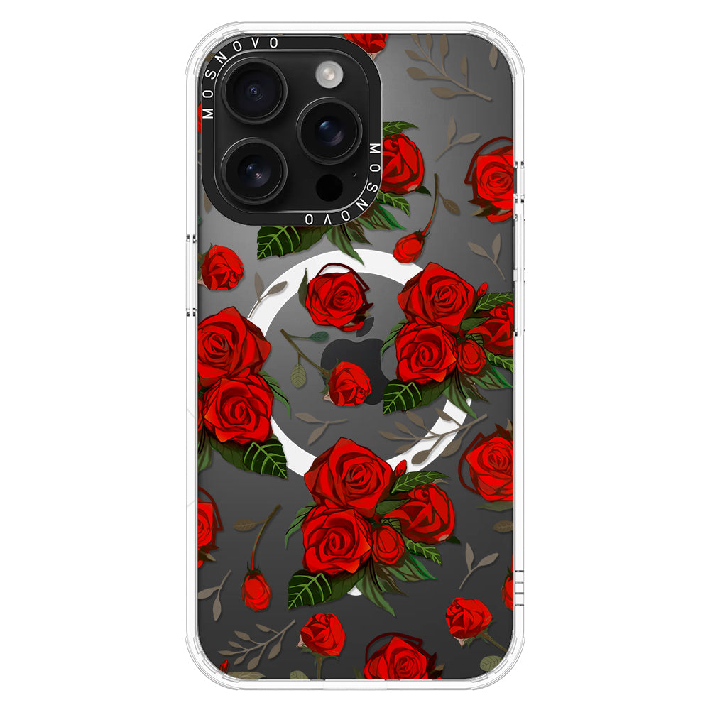 Simply Red Roses Phone Case - iPhone 16 Pro Max Case - MOSNOVO