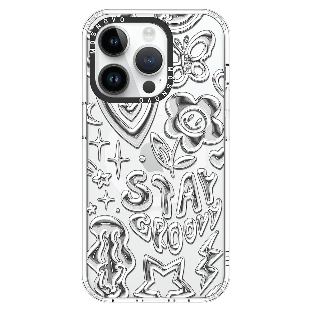 Silver Chrome Art (Flat Print) Phone Case - iPhone 14 Pro Case