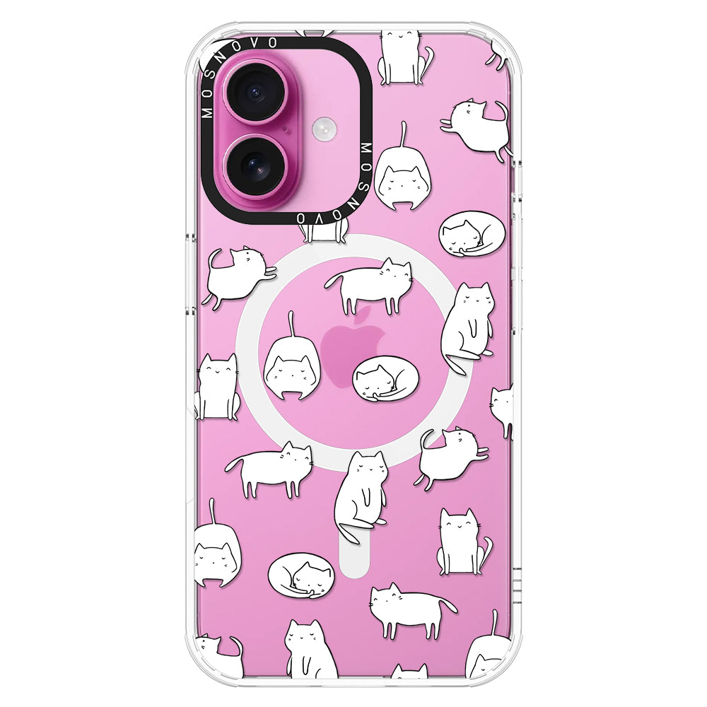 Cute Cats Phone Case - iPhone 16 Plus Case - MOSNOVO