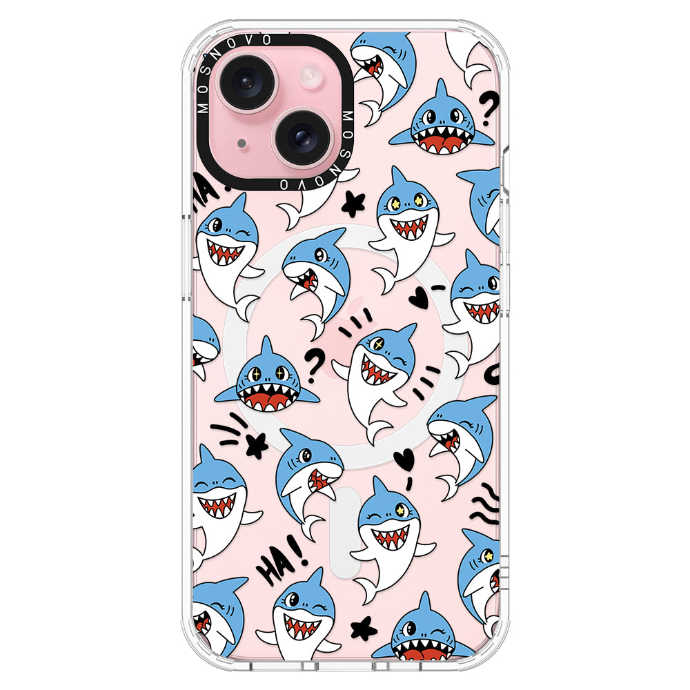 Cute Sharks Phone Case - iPhone 15 Plus Case