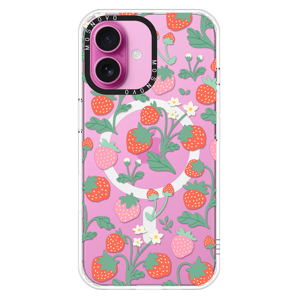 Cute Strawberry Phone Case - iPhone 16 Case - MOSNOVO