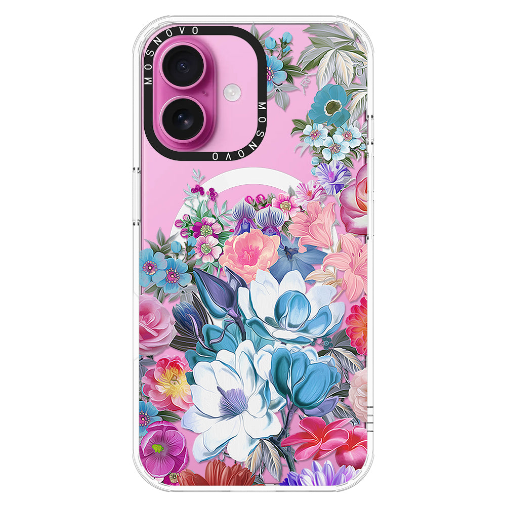 Magnolia Flower Phone Case - iPhone 16 Plus Case - MOSNOVO