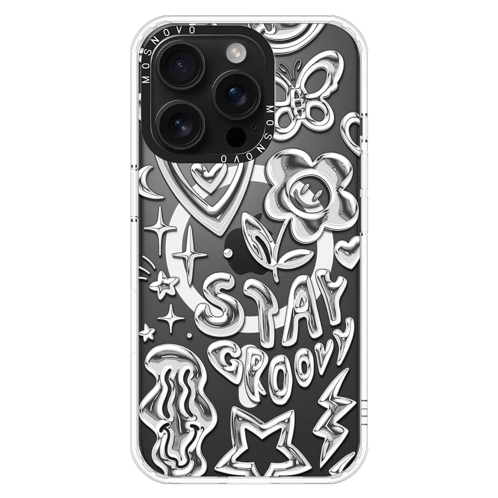 Silver Chrome Art (Flat Print) Phone Case - iPhone 16 Pro Case