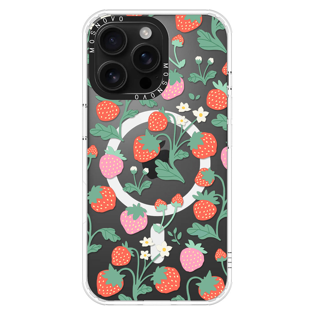 Cute Strawberry Phone Case - iPhone 16 Pro Max Case - MOSNOVO