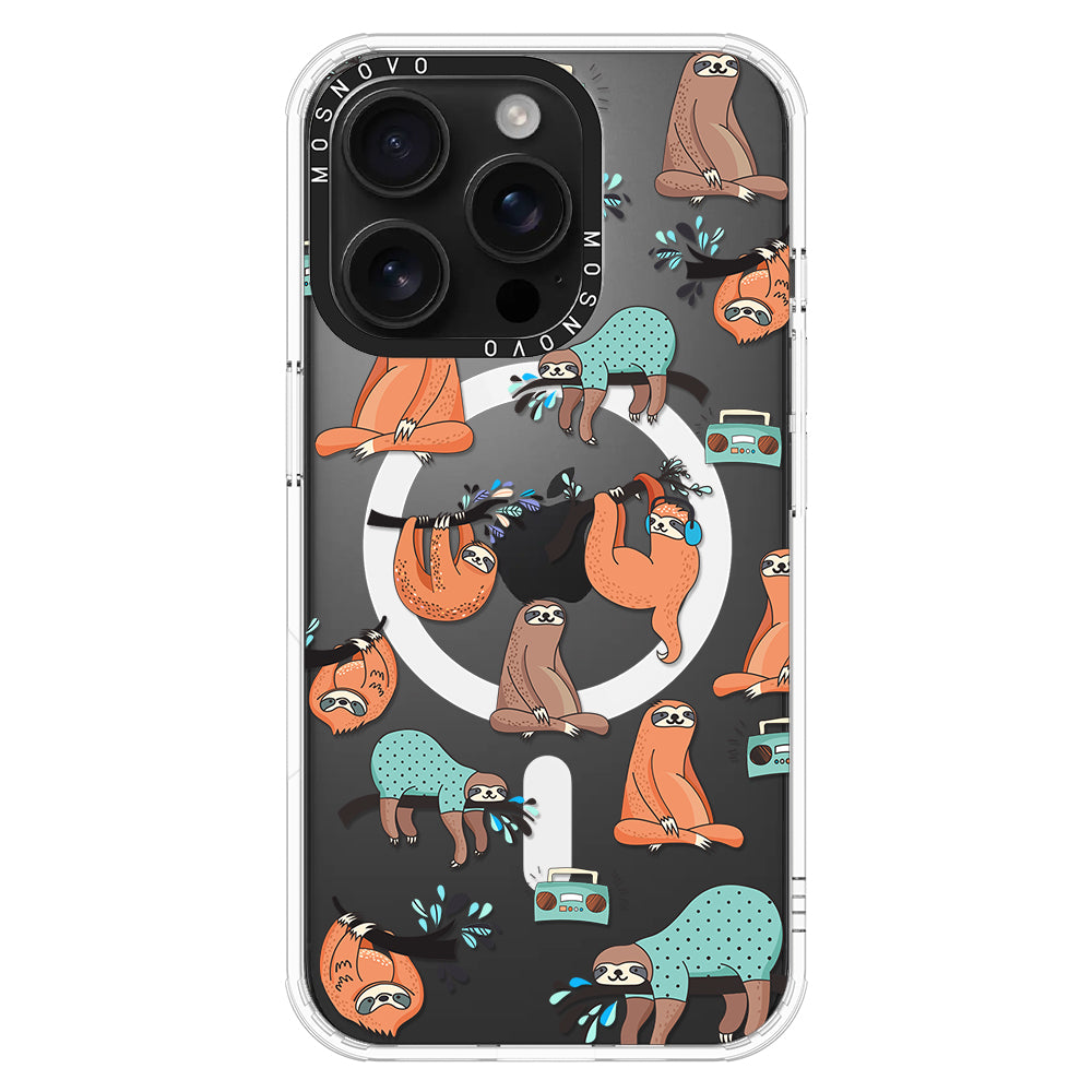 Musical Sloth Phone Case - iPhone 16 Pro Case - MOSNOVO