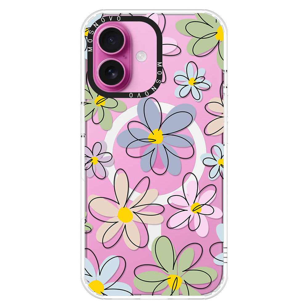 Linear Blooms Phone Case - iPhone 16 Plus Case