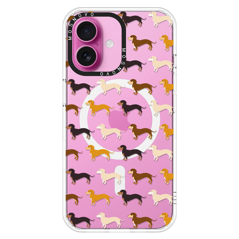 Cute Dachshund Phone Case - iPhone 16 Plus Case - MOSNOVO