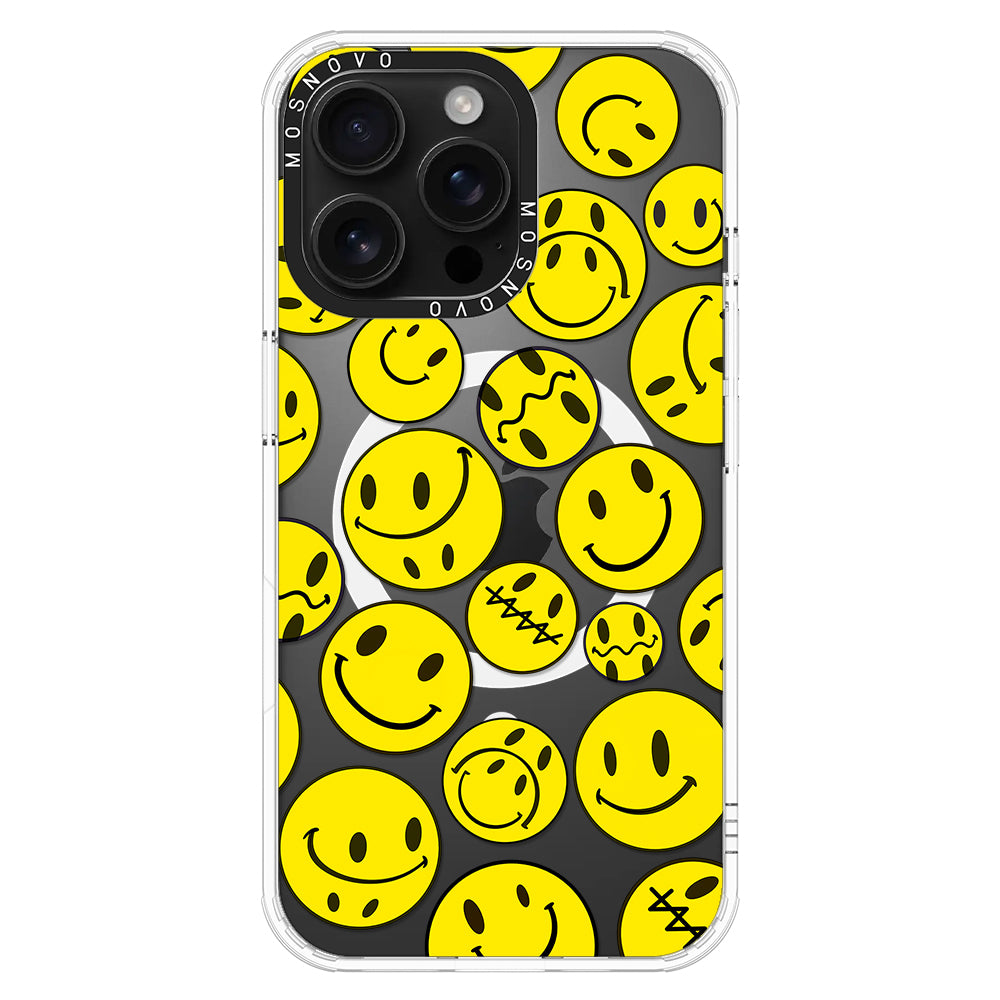 Smiley Face Phone Case - iPhone 16 Pro Max Case - MOSNOVO