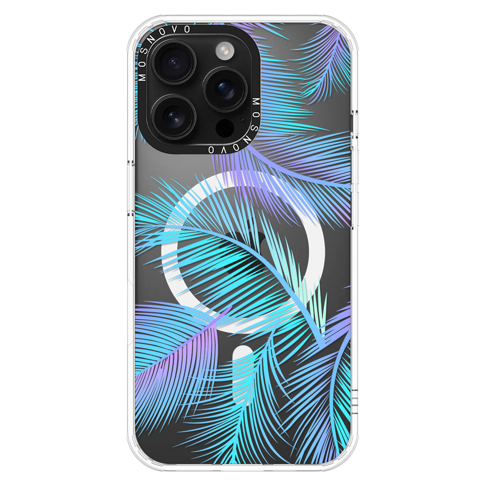 Gradient Tropical Palm Leaf Phone Case - iPhone 16 Pro Max Case - MOSNOVO